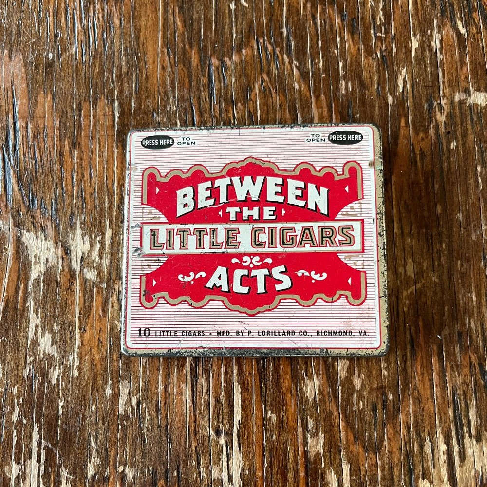 etween The Acts Little Cigars, Tin